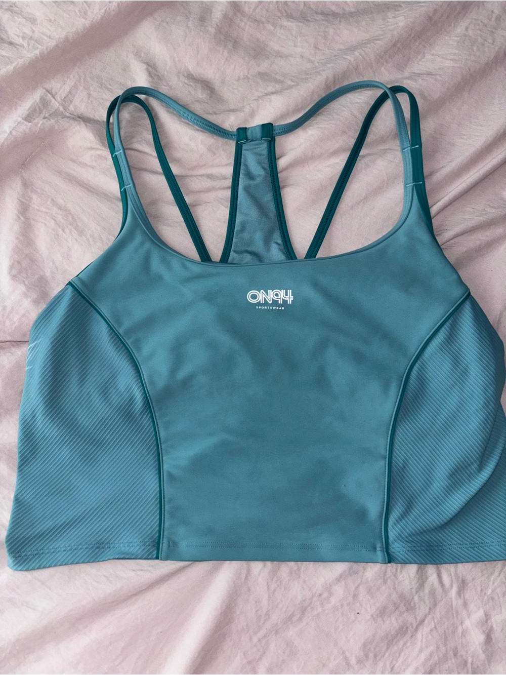 Old Navy Teal Strappy Racerback Sports Bralette